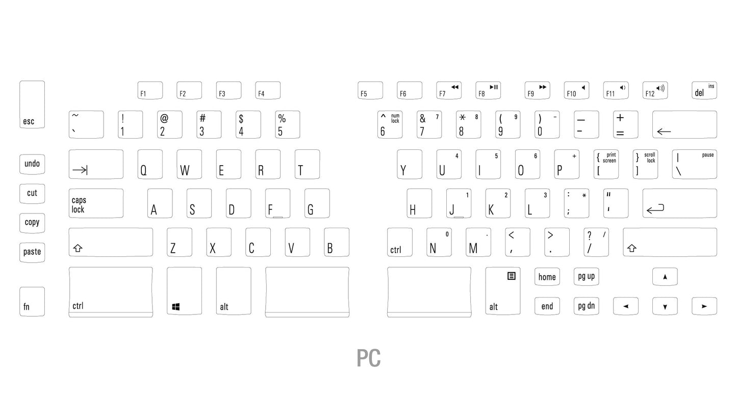 Matias Programmable Ergo Pro Keyboard for PC