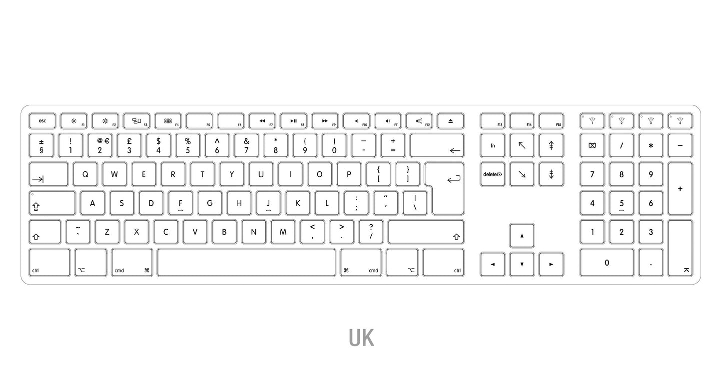 Matias Wireless USB-C Aluminum Keyboard