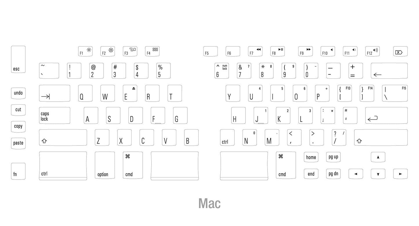 Matias Programmable Ergo Pro Keyboard for Mac